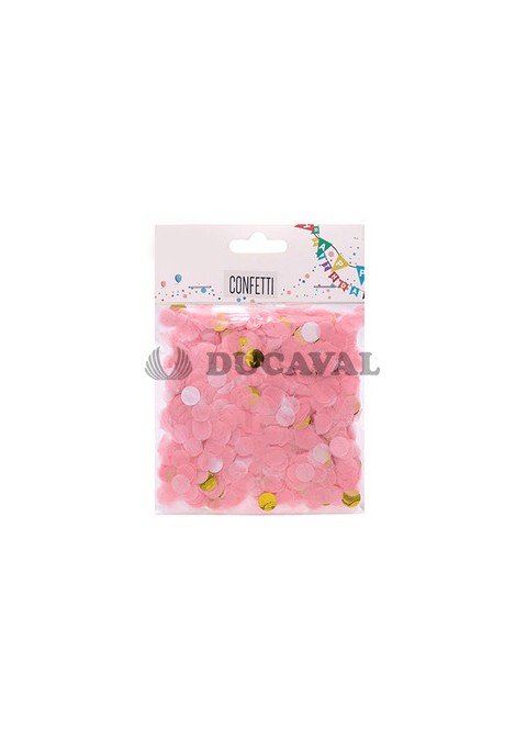 Confetti rosa y oro 10g - Disfraces Ducaval