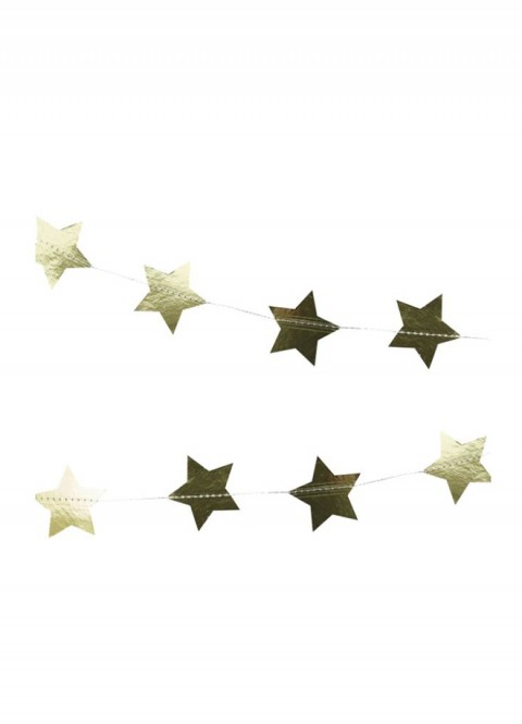 Guirnalda estrella oro 5m | Ducaval | Envías 24/48 horas 