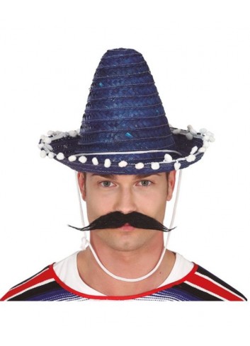 Sombrero mejicano azul 33cm | Ducaval | Envíos 24/48 horas