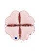 Base corazón foil mediana 16" rosa pastel satinado | Ducaval | Envíos 24/48h