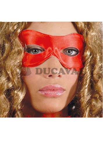 Antifaz pierrot seda rojo - Disfraces Ducaval