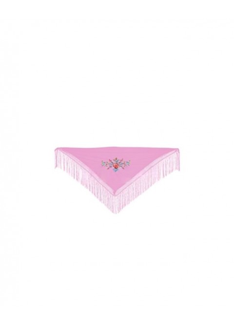 Mantón pequeño bordado rosa | Ducaval | Envíos 24/48 horas