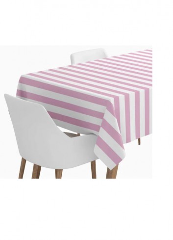Rollo mantel papel rayas blanco/rosa 1,2x5m | Ducaval | Envías 24/48 horas 