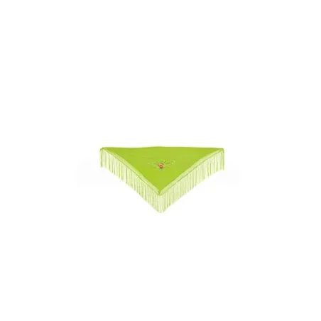 Mantón pequeño bordado verde pistacho | Ducaval | Envíos 24/48 horas
