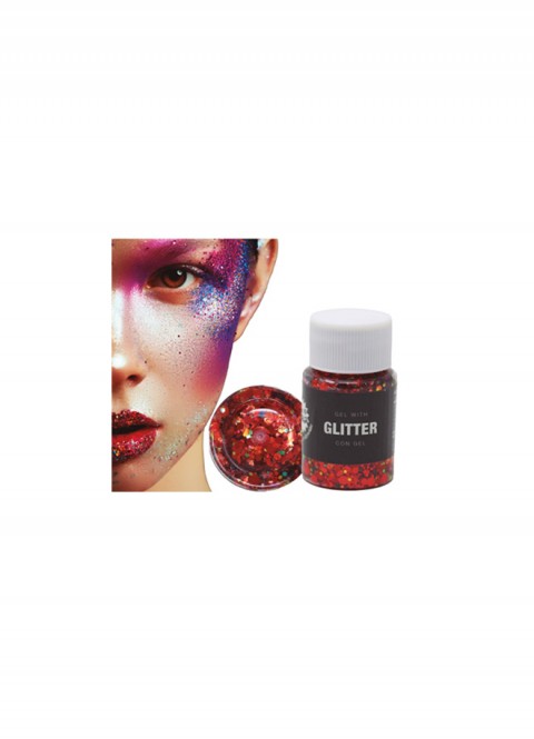 Bote glitter gel rojo | Ducaval | Envías 24/48 horas 
