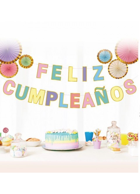 Guirnalda Feliz Cumpleaños macaron | Ducaval | Envías 24/48 horas 