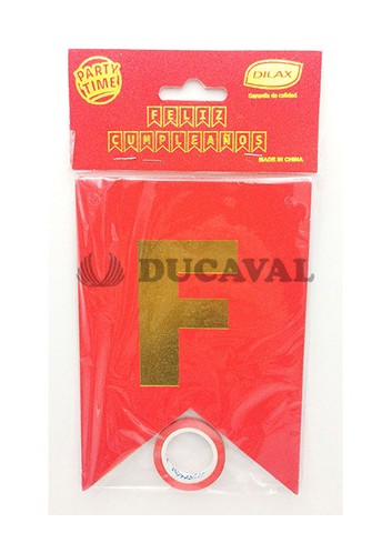 Guirnalda feliz cumpleaños purpurina roja