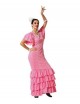 Vestido de flamenca rosa adulto