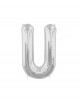 Globo foil letra U plata 86cm | Ducaval | Envíos 24/48 horas 