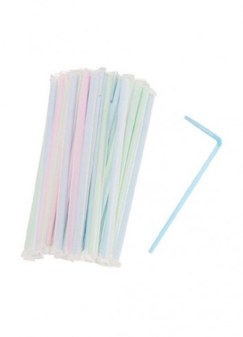 Pajitas enfundadas de colores 50u | Ducaval | Envías 24/48 horas 