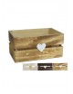 Caja de madera 3 colores surtido corazon 26X16X13cm | Ducaval | Envías 24/48 horas 