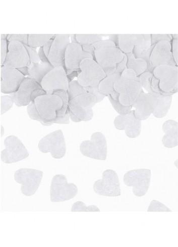 Confeti corazones 1.6x1.6cm 15g blanco  | Ducaval | Envías 24/48 horas 