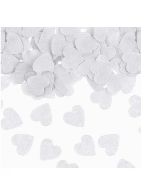Confeti corazones 1.6x1.6cm 15g blanco  | Ducaval | Envías 24/48 horas 