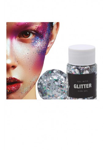 Bote glitter gel plata   | Ducaval | Envías 24/48 horas 