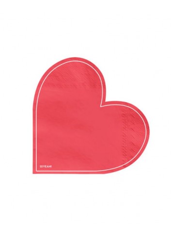 Servilletas 2 capas corazon 33x33 cm 20 ud  | Ducaval | Envías 24/48 horas 