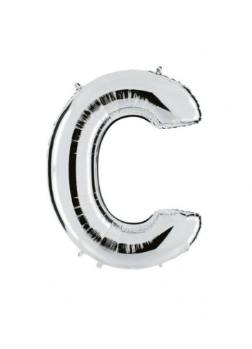 Globo foil letra C plata | Ducaval | Envíos 24/48h