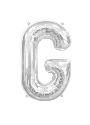 Globo foil letra G plata | Ducaval | Envíos 24/48h