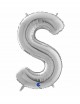 Globo foil letra S plata 86cm. | Ducaval | Envíos 24/48 horas