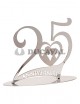 Figura metal 25 aniversario plata 20X16cm