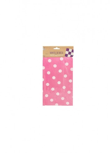   Mantel plástico lunares rosa 132x220 cm  | Ducaval | Envías 24/48 horas 