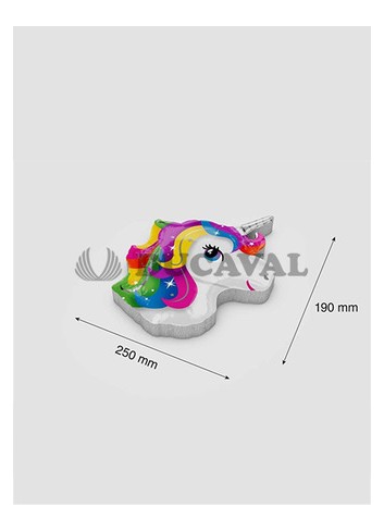Unicornio de papel base de corcho 250x190mm. Ducaval envios 24/48 horas
