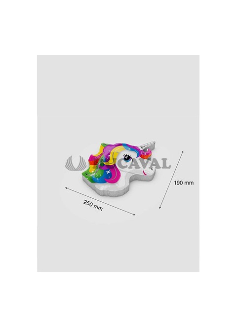 Unicornio de papel base de corcho 250x190mm. Ducaval envios 24/48 horas
