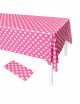 Mantel plastico fucsia lunar blanco | Ducaval | Envías 24/48 horas 