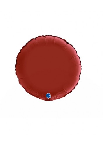 Globo foil satin circulo cereza 46cm | Ducaval | Envíos 24/48 horas