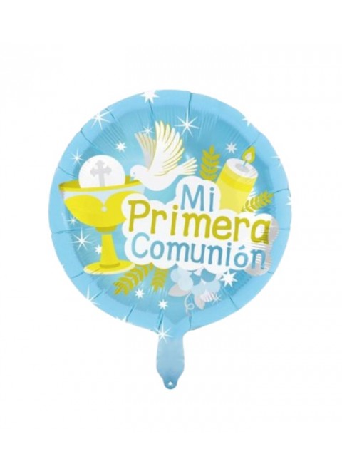 Globo comunion niño azul  | Ducaval | Envías 24/48 horas 