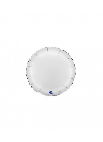 Globo foil satin circulo blanco 46cm