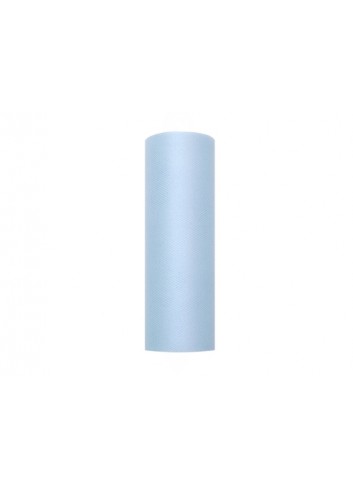 Tul azul cielo en rollo 15cmX9m