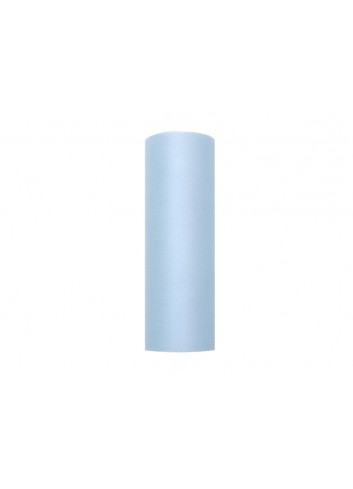 Tul azul cielo en rollo 15cmX9m