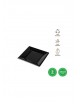 Plato llano cuadrado negro 23x23cm 5und reut | Ducaval | envíos 24/48h