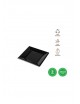 Plato llano cuadrado negro 23x23cm 5und reut | Ducaval | envíos 24/48h