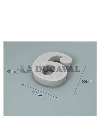 Número 6 corcho 200X40mm - Disfraces Ducaval