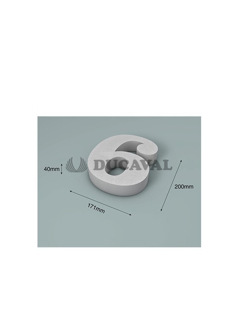 Número 6 corcho 200X40mm - Disfraces Ducaval