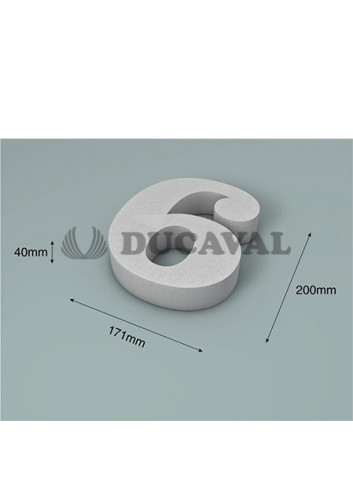 Número 6 corcho 200X40mm - Disfraces Ducaval