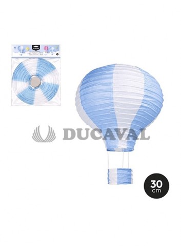 Lámpara globo papel azul pastel 30cm