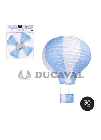 Lámpara globo papel azul pastel 30cm