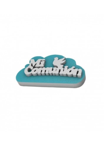 Corcho nube azul Mi comunión 40x22cm | Ducaval | Envíos 24/48 horas