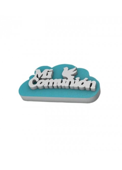 Corcho nube azul Mi comunión 40x22cm | Ducaval | Envíos 24/48 horas