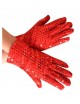 Guantes lentejuelas rojos infantiles