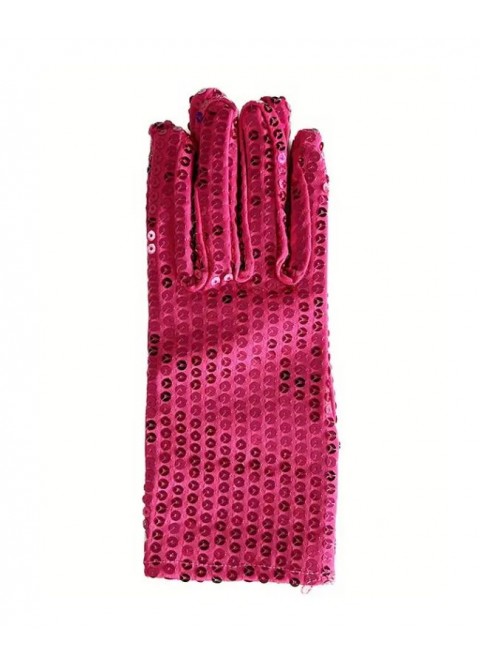 Guantes lentejuelas fucsia infantiles