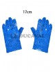 Guantes lentejuelas azul eléctrico infantiles