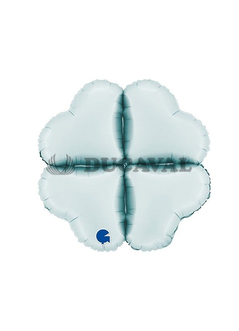 Base corazón foil maxi 24" azul pastel satinado | Ducaval | Envíos 24/48h