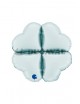 Base corazón foil maxi 24" azul pastel satinado | Ducaval | Envíos 24/48h