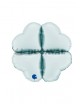 Base corazón foil maxi 24" azul pastel satinado | Ducaval | Envíos 24/48h