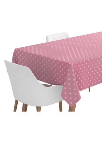 Mantel stars rosa baby 1.20x5mts