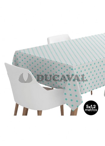 Mantel stars aguamarina 1.20x5mts