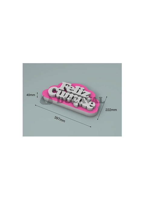Corcho nube rosa 40 x 22 cm